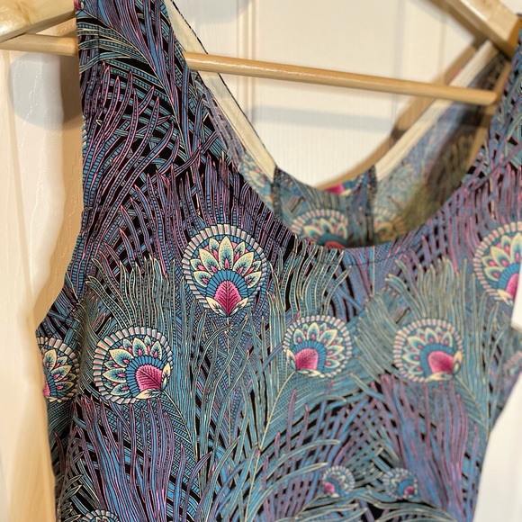 VTG Universal Sportswear peacock pattern crop szM - Picture 2 of 6